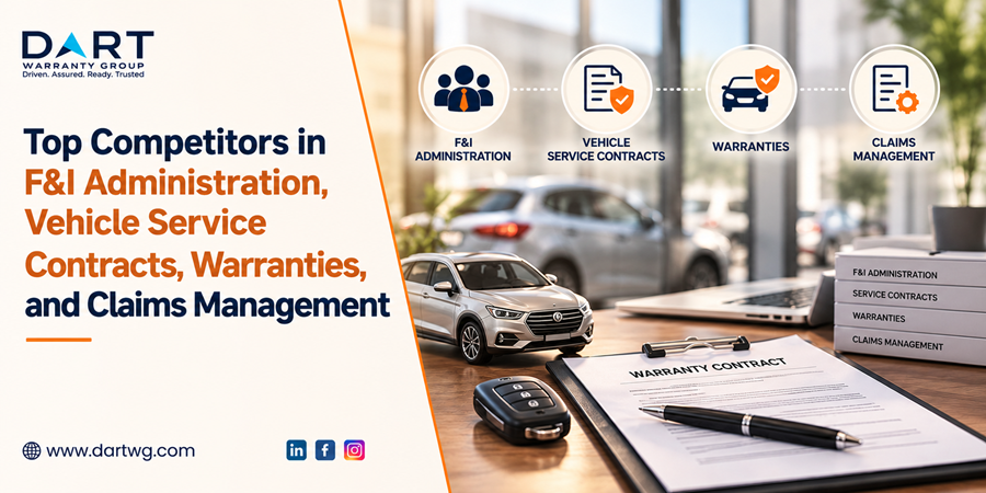 Top Competitors in F&I Administration, Vehicle Service Contracts, Warranties, and Claims Management